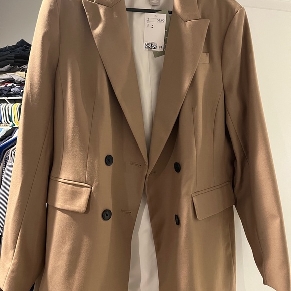 NWT H&M Oversized Blazer - Tan - Picture 1 of 2